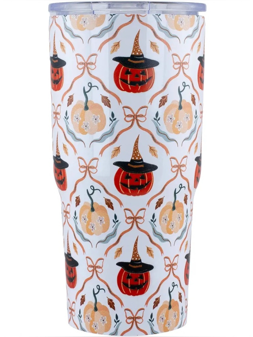 🎃 🧙♀️ VIRAL Halloween Jack O' Lantern 20oz Tumbler with Witch Hat NIB